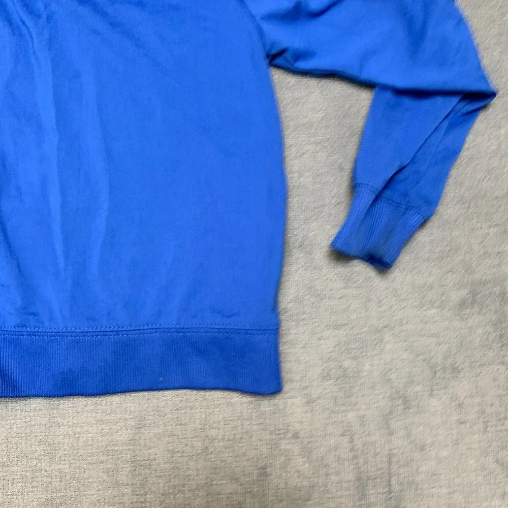 Nike Dri-Fit Full Zip Hoodie Girls 3T Blue Pink Swoosh Raglan Sleeve Activewear